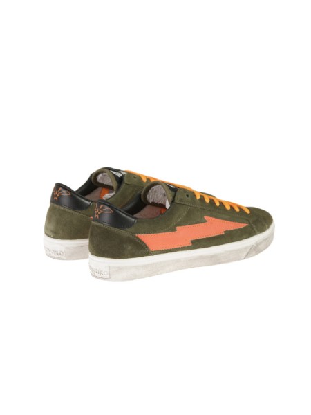 Green SANYAKO sneakers with orange details