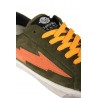 Green SANYAKO sneakers with orange details