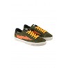 Green SANYAKO sneakers with orange details