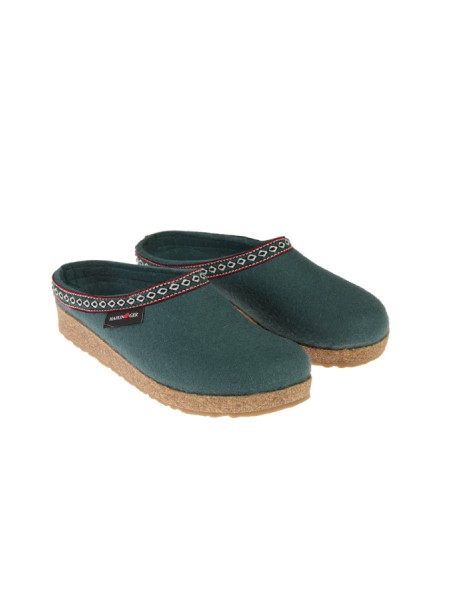 HAFLINGER green wool felt slipper