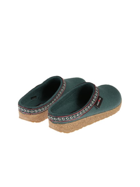 HAFLINGER green wool felt slipper