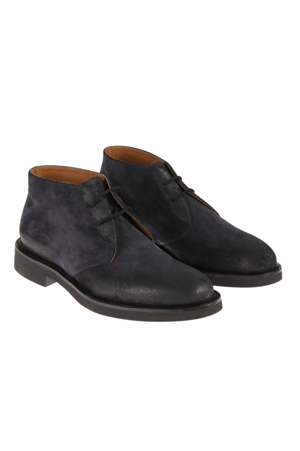 DOUCAL'S black suede ankle boot shoe