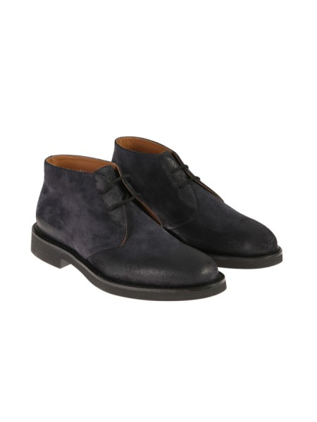 DOUCAL'S black suede ankle boot shoe