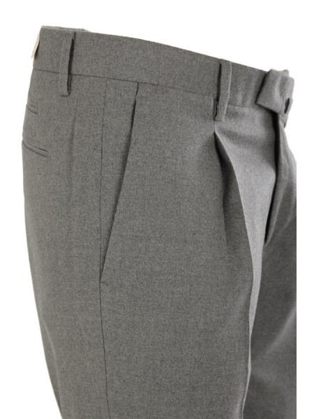 BRIGLIA trousers in stone-colored flannel