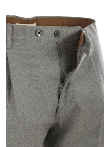 BRIGLIA trousers in stone-colored flannel