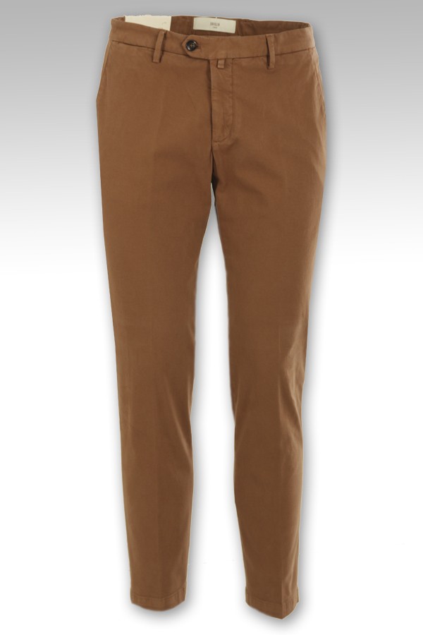 Tobacco stretch BRIGLIA trousers