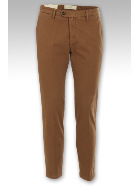 Tobacco stretch BRIGLIA trousers