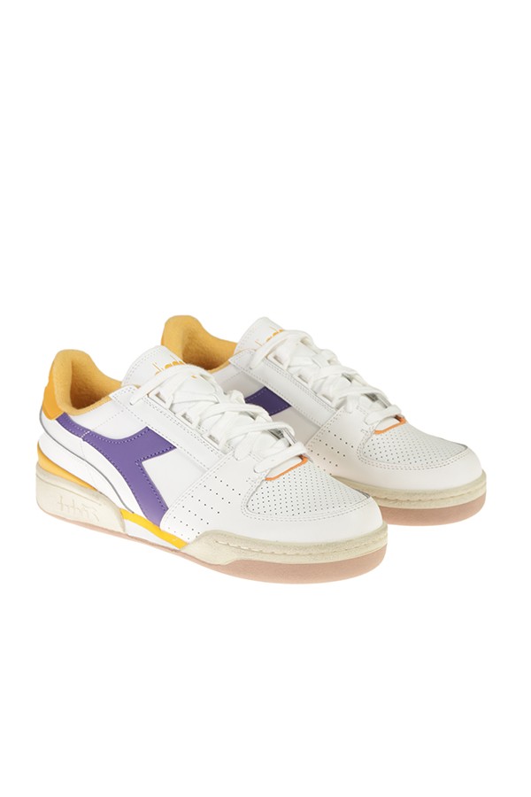 Sneakers DIADORA davis leather white orange