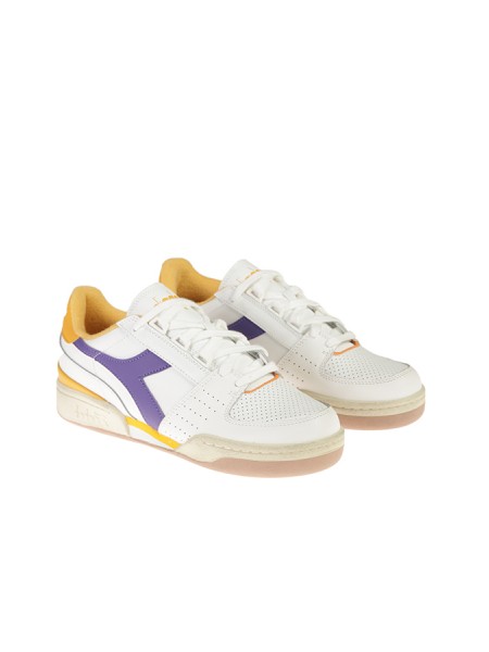 Sneakers DIADORA davis leather white orange