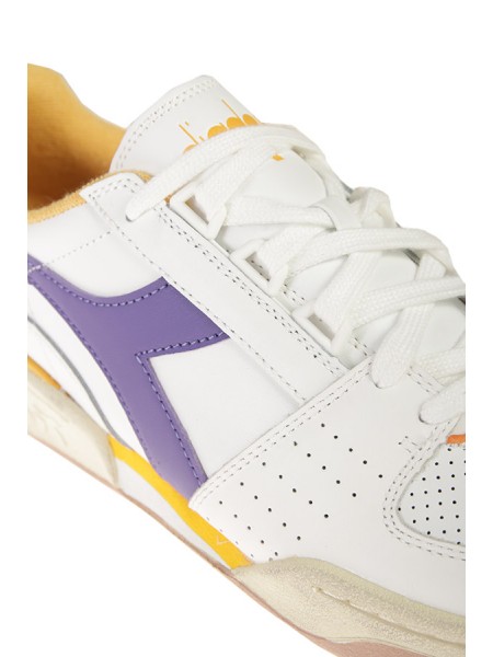 Sneakers DIADORA davis leather white orange