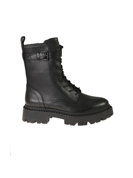 Black ASH lace-up combat boot