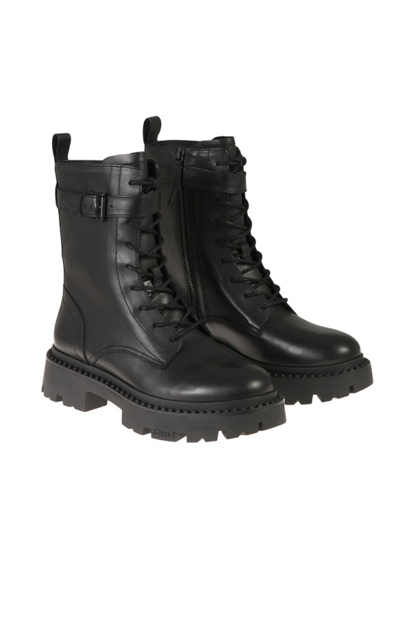 Black ASH lace-up combat boot