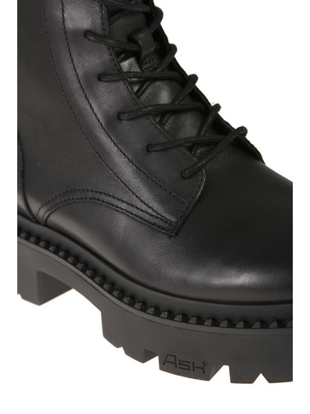 Black ASH lace-up combat boot