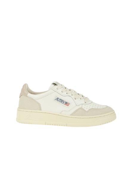 AUTRY medalist low white-beige-pink sneakers