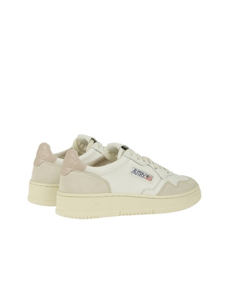 AUTRY medalist low white-beige-pink sneakers