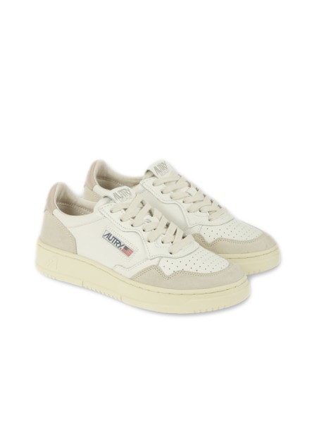 AUTRY medalist low white-beige-pink sneakers