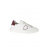 White-burgundy PHILIPPE MODEL temple sneakers