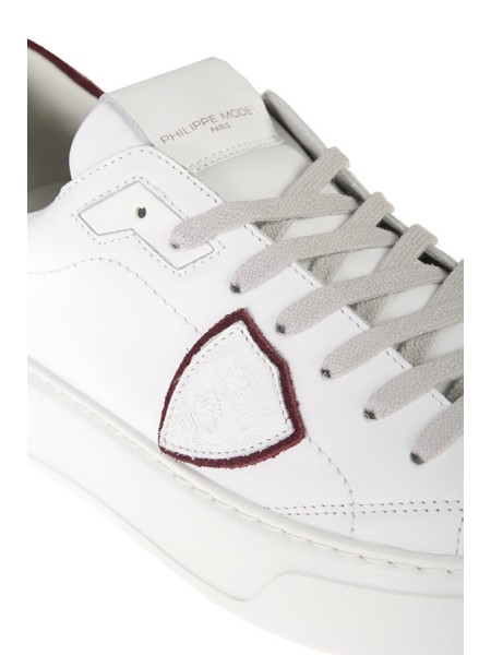 White-burgundy PHILIPPE MODEL temple sneakers