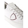 White-burgundy PHILIPPE MODEL temple sneakers