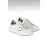 White-burgundy PHILIPPE MODEL temple sneakers