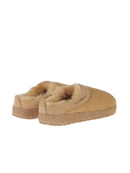 HAFLINGER slipper in beige suede