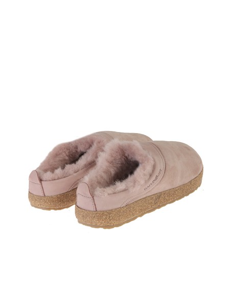 HAFLINGER slipper in pink suede