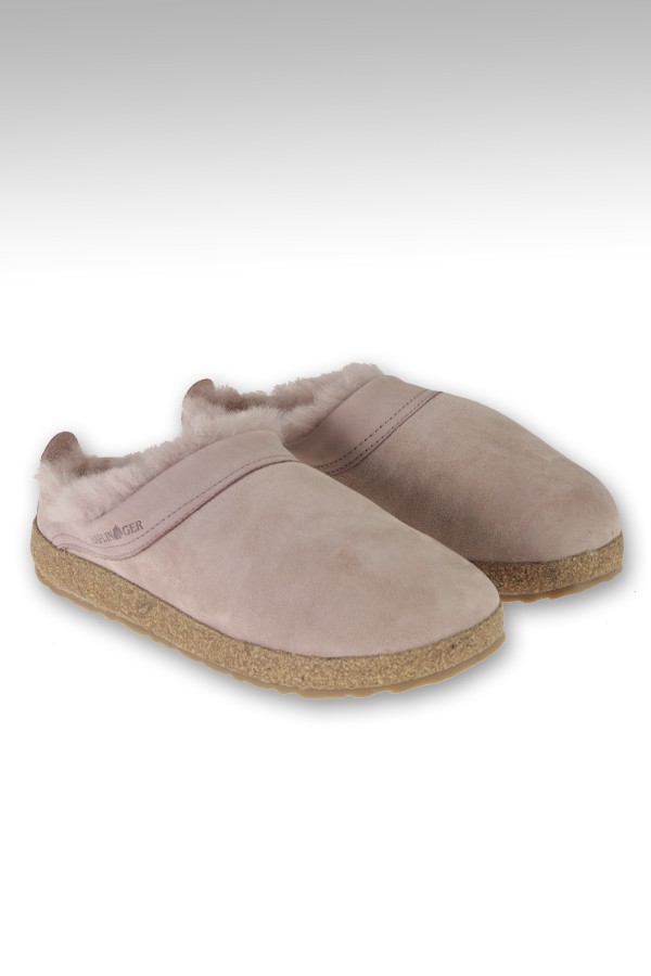 HAFLINGER slipper in pink suede