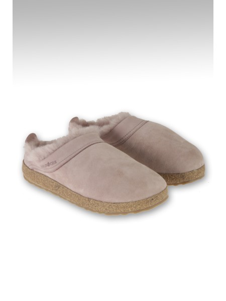 HAFLINGER slipper in pink suede