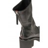 Black leather ankle boot HALMANERA