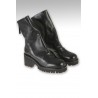 Black leather ankle boot HALMANERA