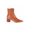 HALMANERA ankle boot in beech-colored leather