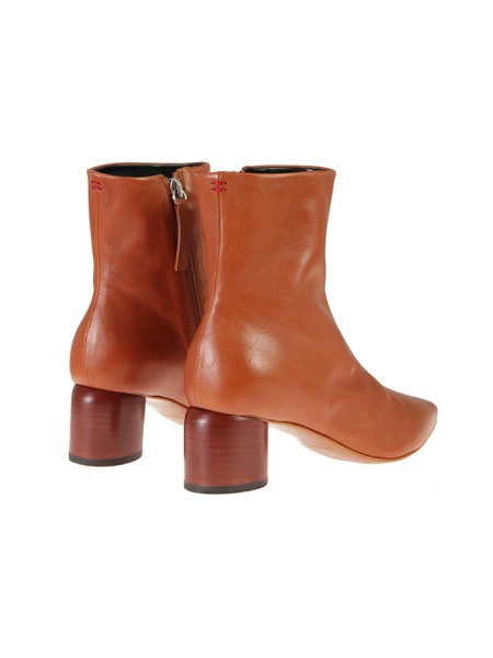 HALMANERA ankle boot in beech-colored leather