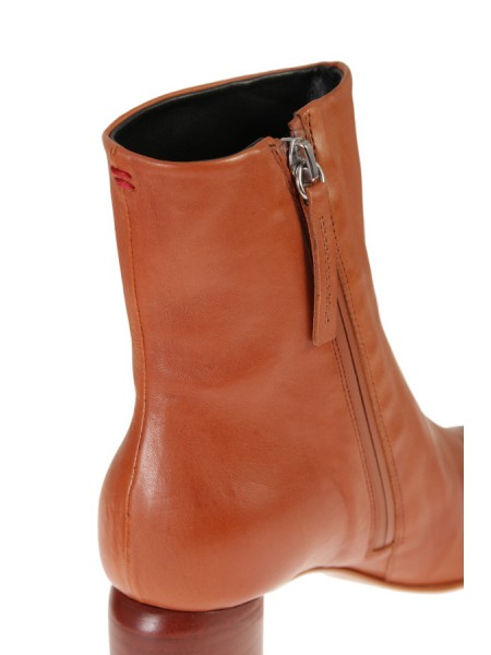 HALMANERA ankle boot in beech-colored leather