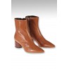 HALMANERA ankle boot in beech-colored leather