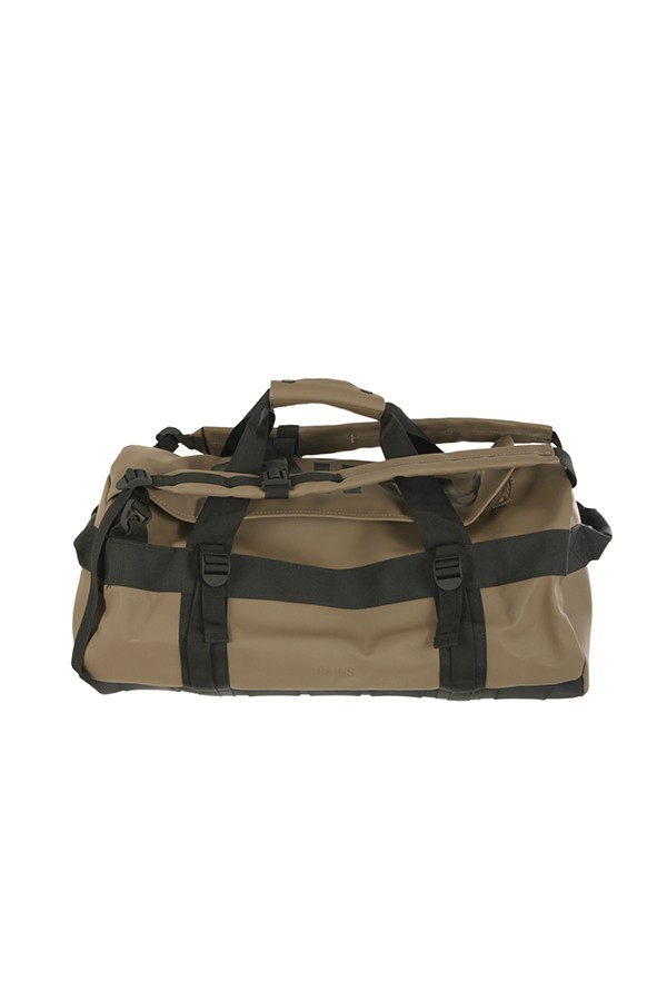 Wood-colored RAINS duffel bag