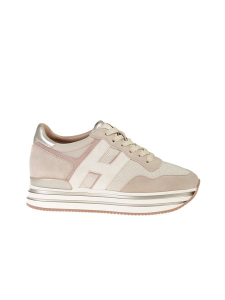 Pink-Ivory HOGAN midi platform shoe