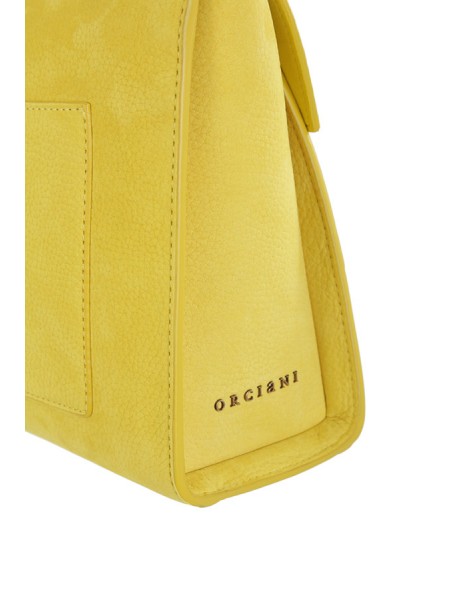 Yellow nubuck bag ORCIANI