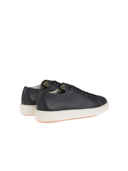 Santoni men's black sneaker