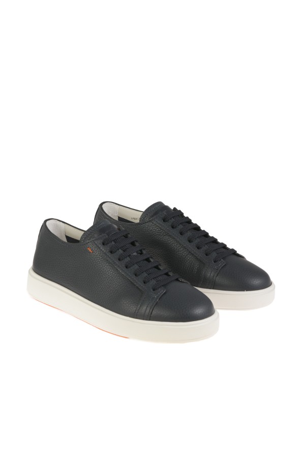 Santoni men's black sneaker