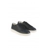 Santoni men's black sneaker