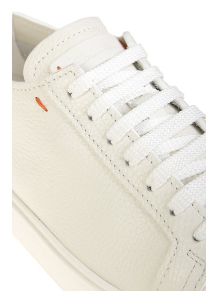 Men's white SANTONI sneaker