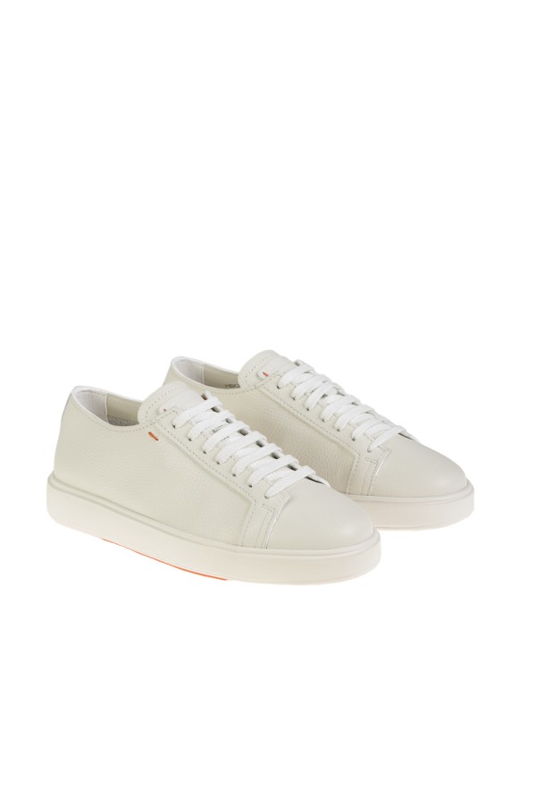 Men's white SANTONI sneaker