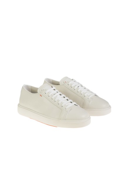 Men's white SANTONI sneaker