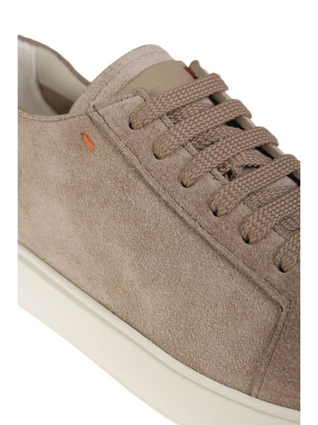 Beige suede SANTONI sneaker