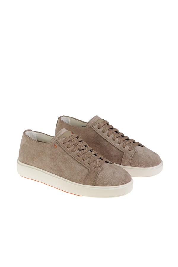 Beige suede SANTONI sneaker