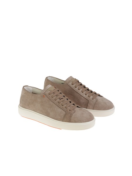 Beige suede SANTONI sneaker