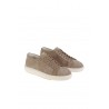 Beige suede SANTONI sneaker