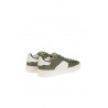 Green leather and nubuck SANTONI sneaker