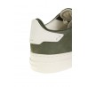 Green leather and nubuck SANTONI sneaker