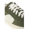 Green leather and nubuck SANTONI sneaker